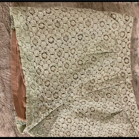 : : VICTORIA BECKHAM for Target Pale Mint Green Lace Shorts with Tan Lining : : - Picture 9 of 11